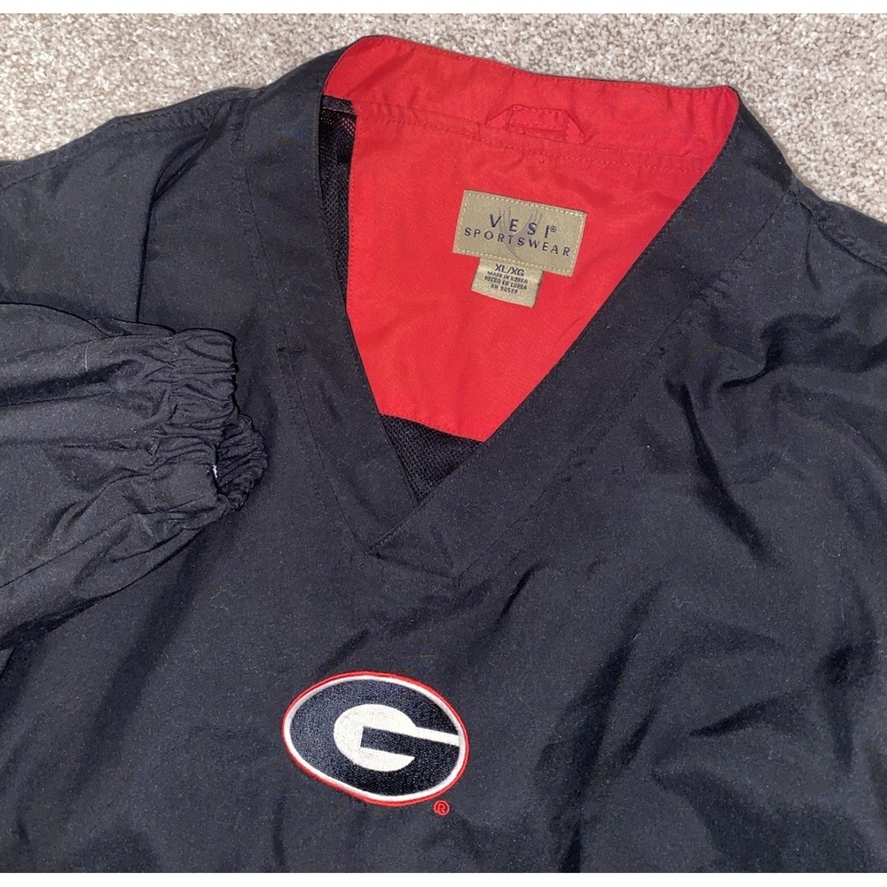 Vesi Sportswear Pullover Windbreaker UGA Georgia Bulldogs Vented Performance XXL